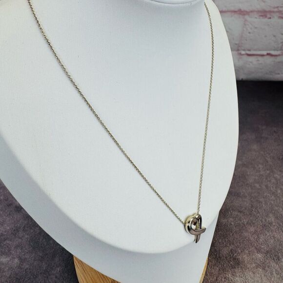 RETIRED TIFFANY & CO PALOMA PICASSO LOVING HEART PENDANT STERLING SILVER 925 MED - Picture 4 of 9